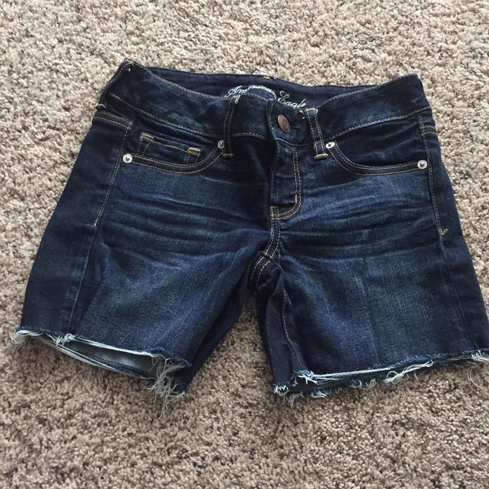 Jean mid-length shorts